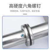 玻璃门大拉手不锈钢拉手方管拉手哑黑无指纹拉手对装 地弹簧门拉手