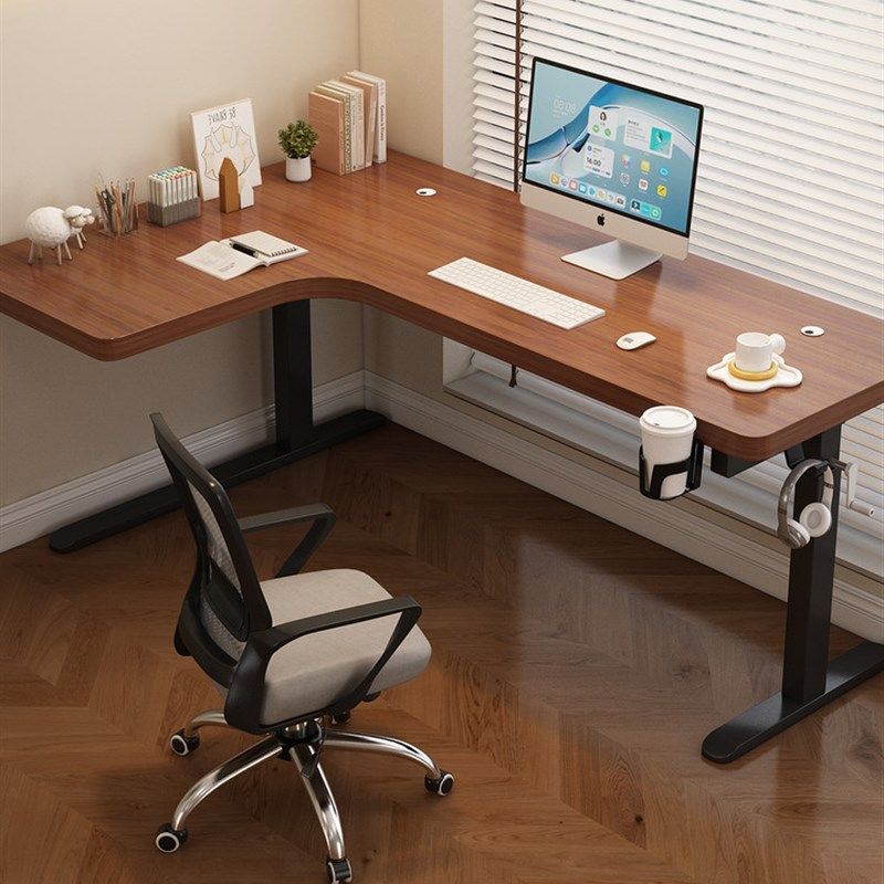 实木转角升降桌电脑桌简约办公桌工作台加厚学习桌拐角电竞桌子,住宅家具,转角桌,淘宝优惠券,粉丝福利购,淘宝优惠卷