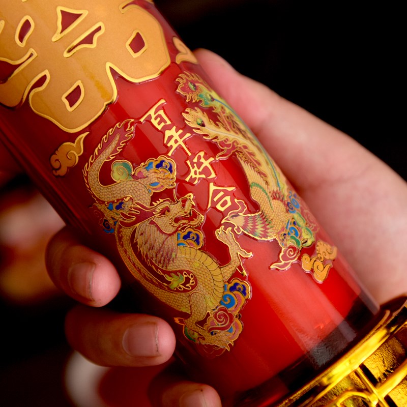 结婚蜡烛婚礼龙凤喜烛一对婚庆洞房花烛订婚红色喜烛婚房蜡烛装饰