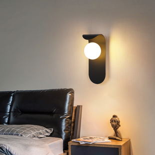 壁灯卧室床头灯现代简约客厅装 饰背景墙灯极简书房过道楼梯灯J055