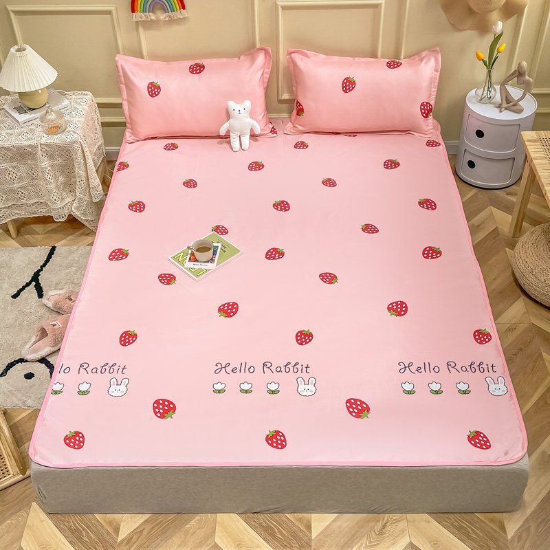 空调冰丝凉席三件套夏季可水洗学生单人可折叠夏天家用可机洗席子