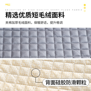 连排椅套三人位靠背一体沙发垫候诊椅垫医院输液短绒公共座椅垫套