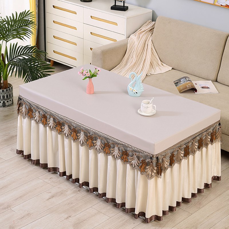 薄款茶几罩全包防水防油202年新款长方形免洗电炉烤火桌布防尘