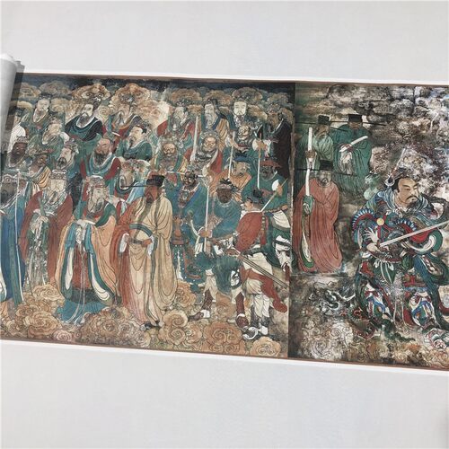 元 永乐宫壁画朝元图13版全图 工笔人物画国画高清微喷长卷装饰画