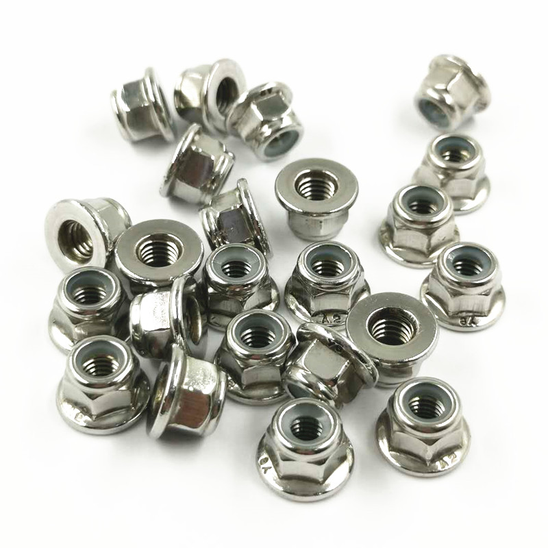 GB183不锈钢30尼龙法兰防松防滑锁紧螺母MM5MM8M10M