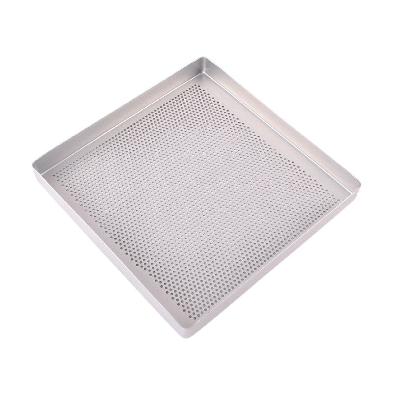 家用烤箱烤盘网眼烘焙用具模具正长方形合金铝圆直角冲孔雪花酥盘