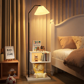 2024新款 可爱落地灯奶油风客厅沙发旁边氛围灯卧室床头柜一体台灯