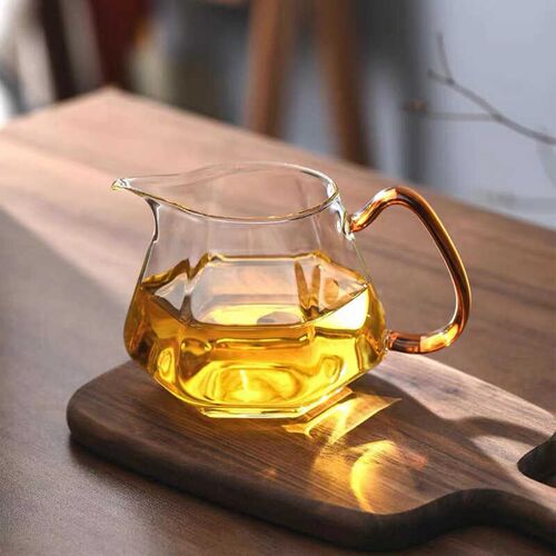 北大史新款耐热玻璃公道杯高硼硅分茶器彩把公杯均分杯茶海功夫茶