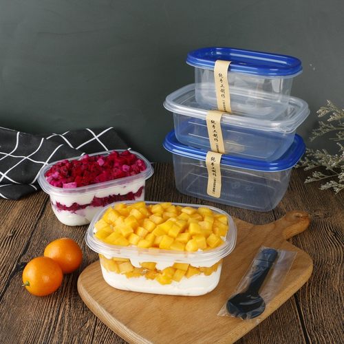 280/709ml长方形一次性饭盒千层盒子打包盒芒果蛋糕盒豆腐乳50套