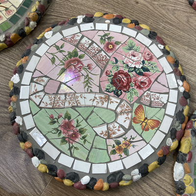 庭院汀步石踏脚石脚踏石踏步石花园墙壁装饰 一物两用