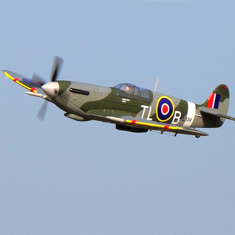 Dynam迪乐美 喷火战斗机翼展1.2米二战像真机遥控航模固定翼飞机