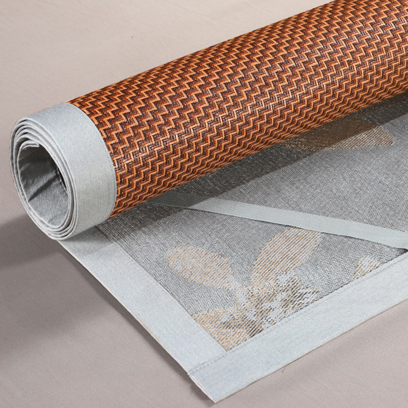 夏季双面凉席加厚藤蓆冬夏两用双面冰丝席子可摺叠软蓆子学生单人