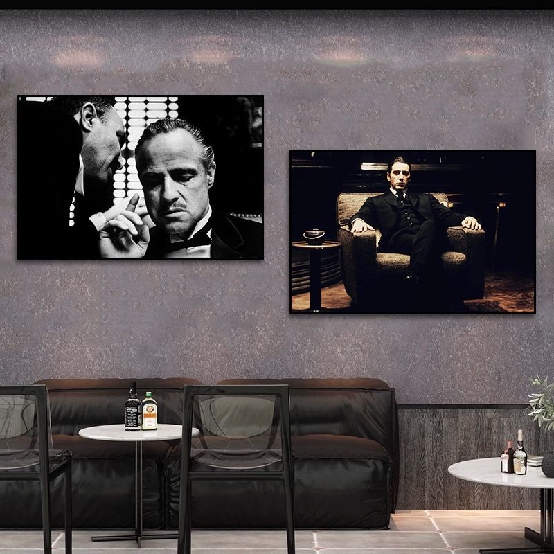 教父挂画欧美经典电影著名场景复古海报装饰画影院酒吧咖啡厅壁画