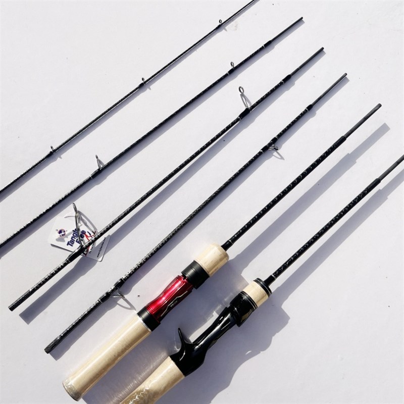 高碳快弹FUJI导环马口竿四节便携式旅行路亚马口竿4A软木把手