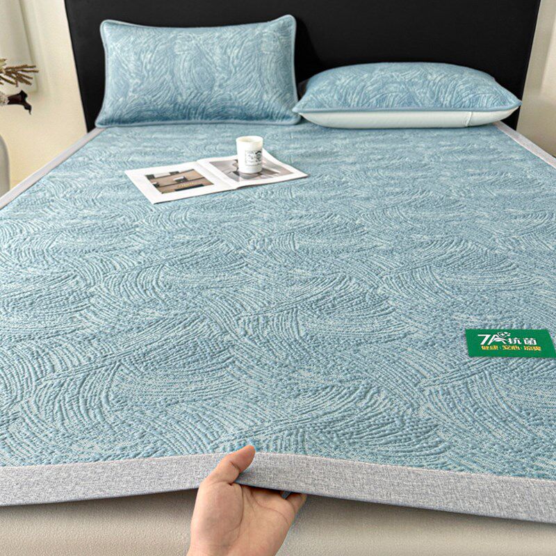 夏季凉感冰豆豆凉席三件套2025新款可机洗水洗床笠款冰丝席子a类