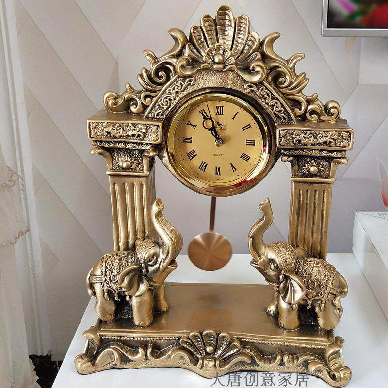 大象座钟台式钟欧式双象石英钟客厅酒柜电视柜书房吉祥桌面摆件,家居饰品,座钟,淘宝优惠券,粉丝福利购,淘宝优惠卷