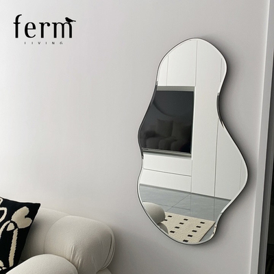 丹麦ferm LIVING Pond Mirror湖泊镜异形穿衣镜浴室玄关装饰镜