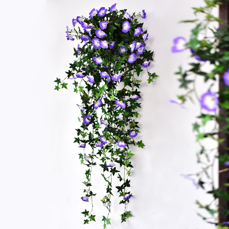防火阻燃仿真花塑料花绢花假花装饰花藤条壁挂吊花挂壁花墙面吊顶