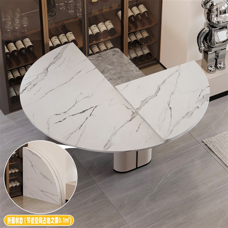 4分台折叠圆桌面家用四分可折叠餐桌面10人20人加大圆形饭桌台面