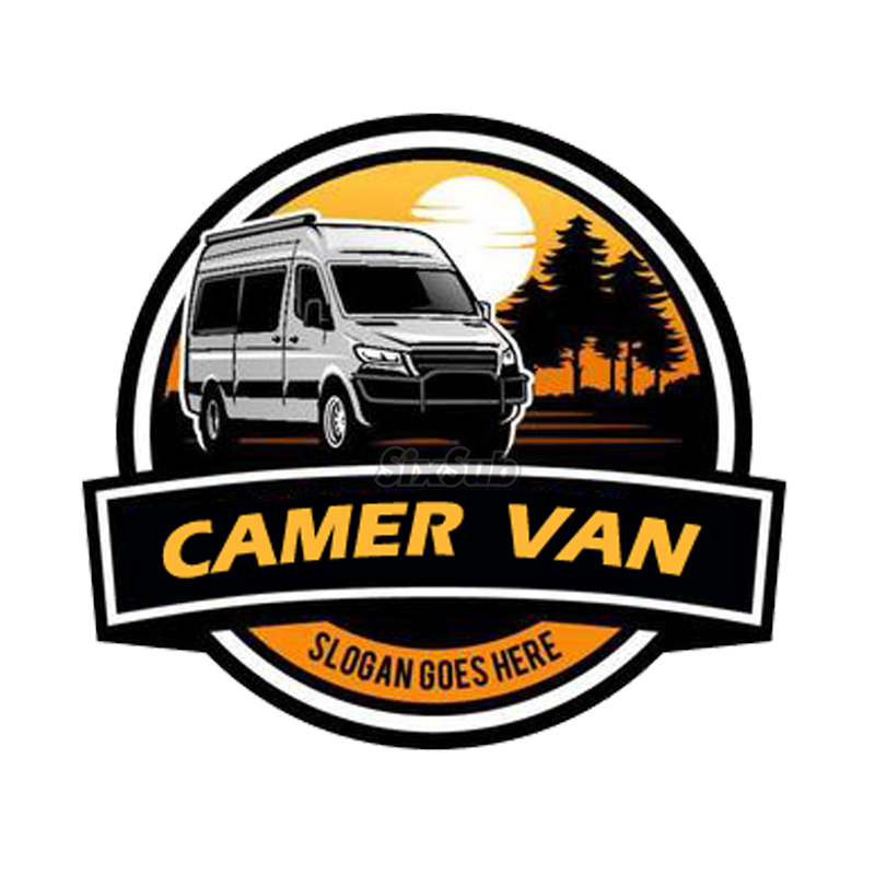 露营B型房车V80全顺宝迪诗和远方反光镭射磁性装饰车贴贴花22727#