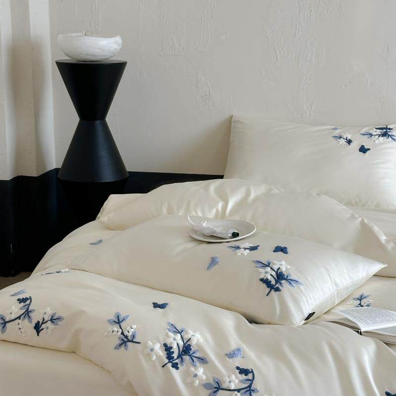 A类小清新全棉亲肤四件套花卉毛巾刺绣纯棉新款被套床上用品映蓝4,鲜花速递/花卉仿真/绿植园艺,割草机/草坪机,淘宝优惠券,粉丝福利购,淘宝优惠卷