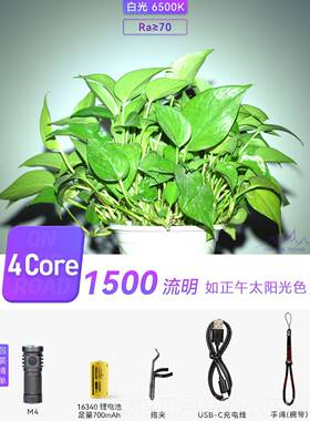 正品在路上M 迷4你强光手电筒U外身SB-C充电小型手电防户防水家用