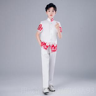 正品儿男童国民中山装女童童旗袍合唱演出服中学小生民乐表演朗诵