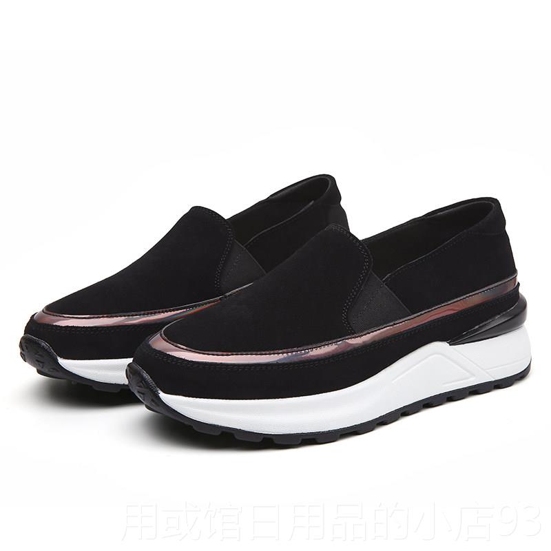 正品真女鞋一脚蹬平时尚休闲运动鞋孕皮妇防鞋滑妈妈软底舒底适春