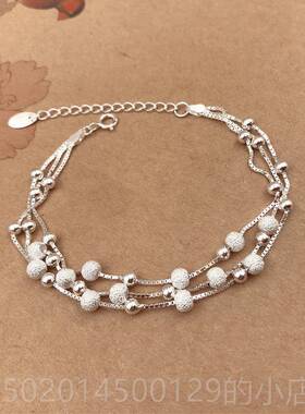 高档9物9纯银手錬女女ins小众设计92022年新款手镯生生日礼冷淡风