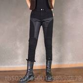 高档ulybros夏裤 机车牛仔机男 女车服防摔网眼透g气修身 季 骑行裤