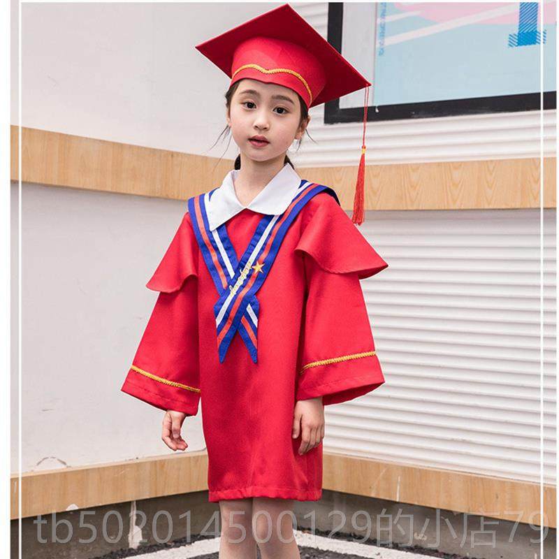 高档224童新款学幼儿园0博士服毕业礼服学士服儿毕业照服装小生演
