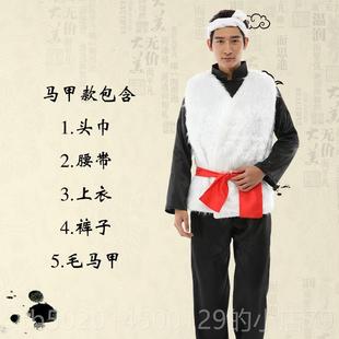 高档姓陕民阿宝表演服北男平民百腰鼓舞蹈服农赛龙舟服演出服装土