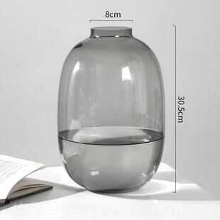 高档透明玻璃花醉瓶水摆件客插花高厅级感颜值培雪柳马木专用鲜花