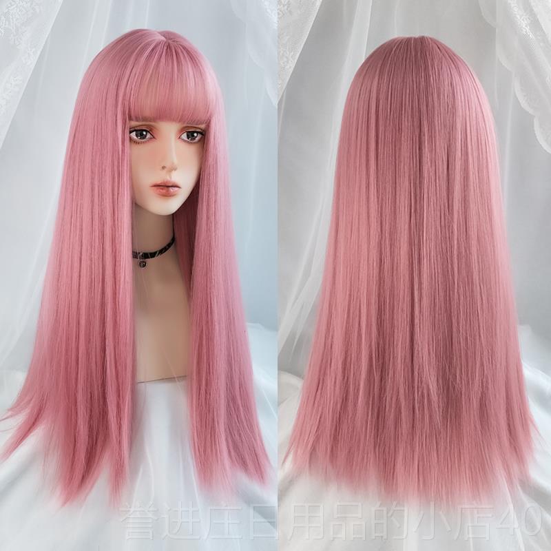 正品假发女黑性长发一刘个尺适合所有的喜剧刘海色长直发流行的全