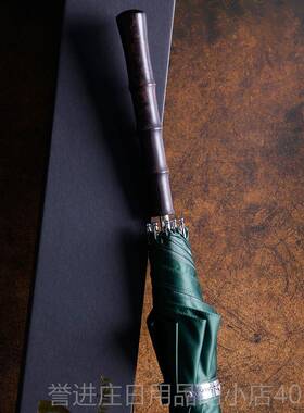 正品木柄雨伞柄男士复古风务双人伞自动车大号载直杆雨长伞定制LO