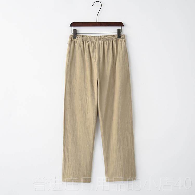 正品中国风装唐裤子男中式休闲裤亚功夫麻表太极晨练演运动春秋款