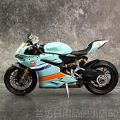 杜卡2迪 高档沙沙汽车模型1 1S车99红魔合金机机车收藏摆件