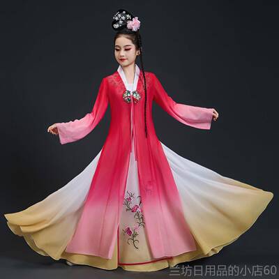 高档云飞舞蹈服古典飘逸桃湘李杯剧目团扇中风艺考儿童出演戏国曲