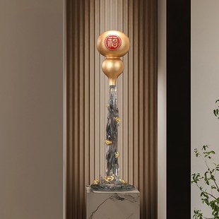 入户隔断竖款葫芦摆件流水生财装饰高级感招财客厅电视柜家居摆设