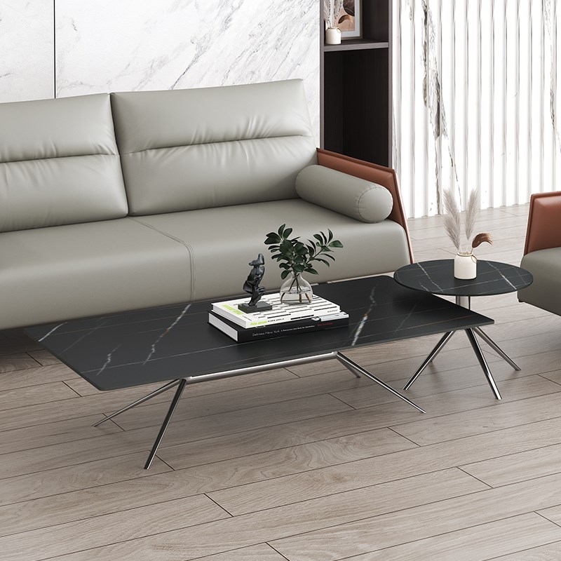 捷奥办公茶几桌岩板现代简约意式办公室时尚家具沙发茶几组合套装