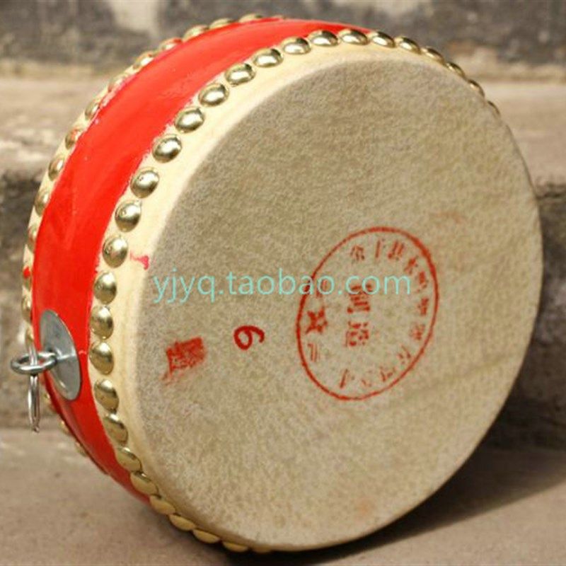 江西中高音扁鼓红鼓 头层牛皮鼓战鼓 道士鼓道场法事鼓 5寸6寸7寸