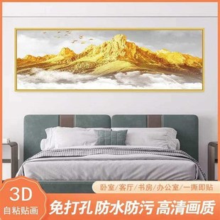 适合卧室床头挂 饰画解决床头朝西挂什么自 画背靠金山卧室床头装