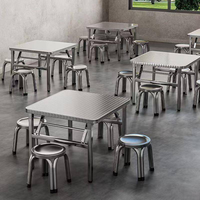 特厚不锈钢折叠桌餐桌便携式烧烤桌子户外摆摊夜市简易长方桌