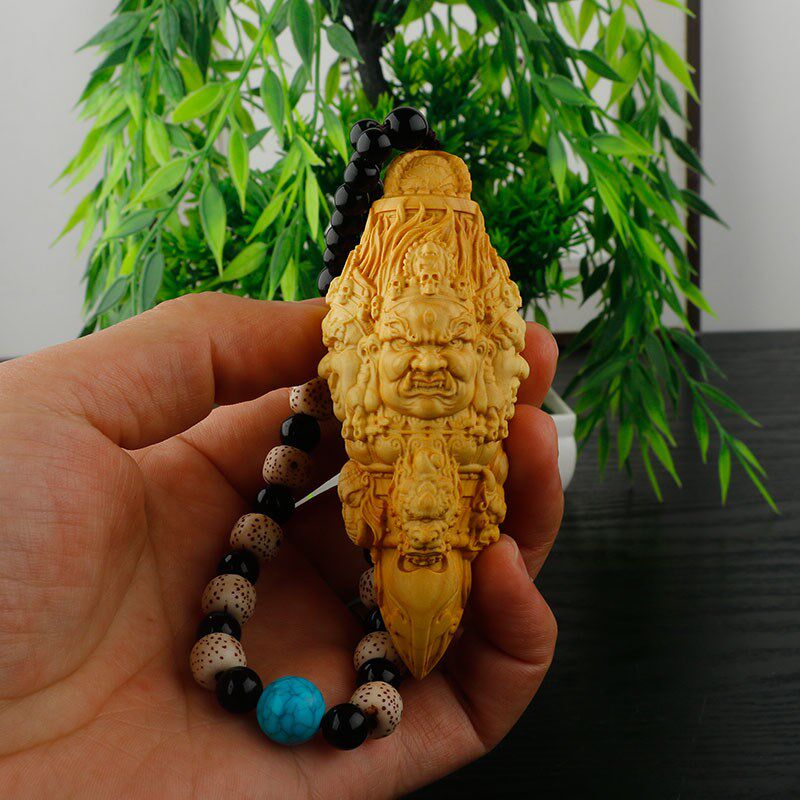 小叶黄杨木手把件金刚降魔杵男把玩件盘玩实木雕刻工艺品汽车挂件