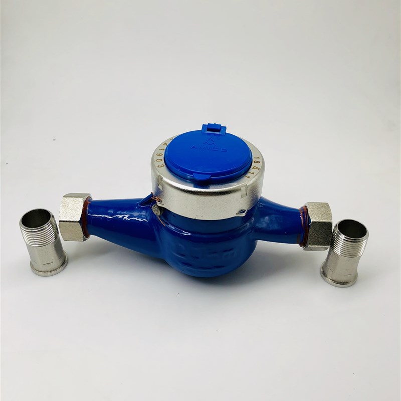 埃美柯冷水表数字湿式丝扣法兰连接LXS-E四分六分一寸DN15 20 25