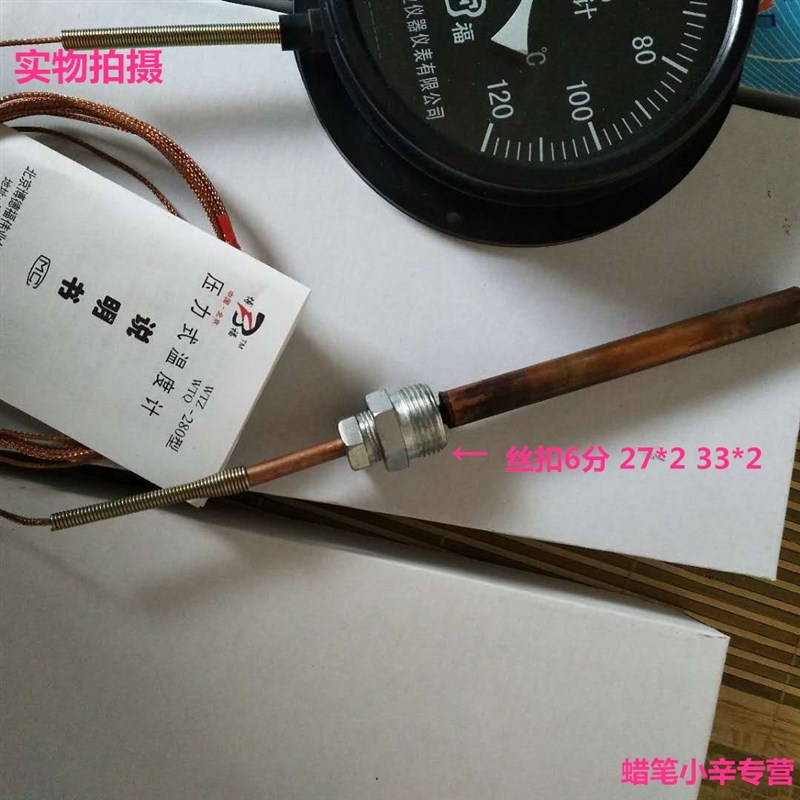 WTZQ2压力式温度计 高精度工业指针带线探头测水温油温气温锅炉
