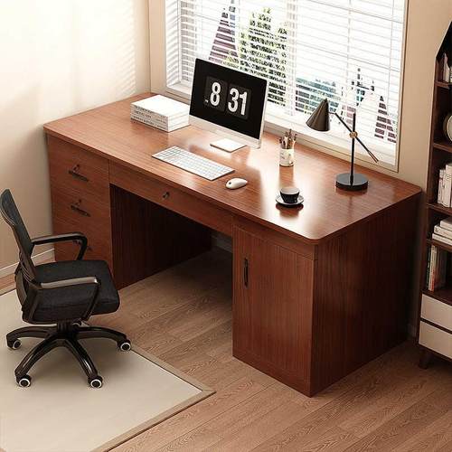 办公桌简约现代家用电脑桌抽屉办公室桌椅组合书桌单人桌子工作台