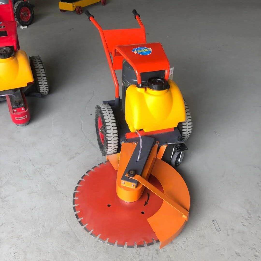 手推式路沿石切割机电动汽油机路边石切桩机混凝土石材高速锯切机