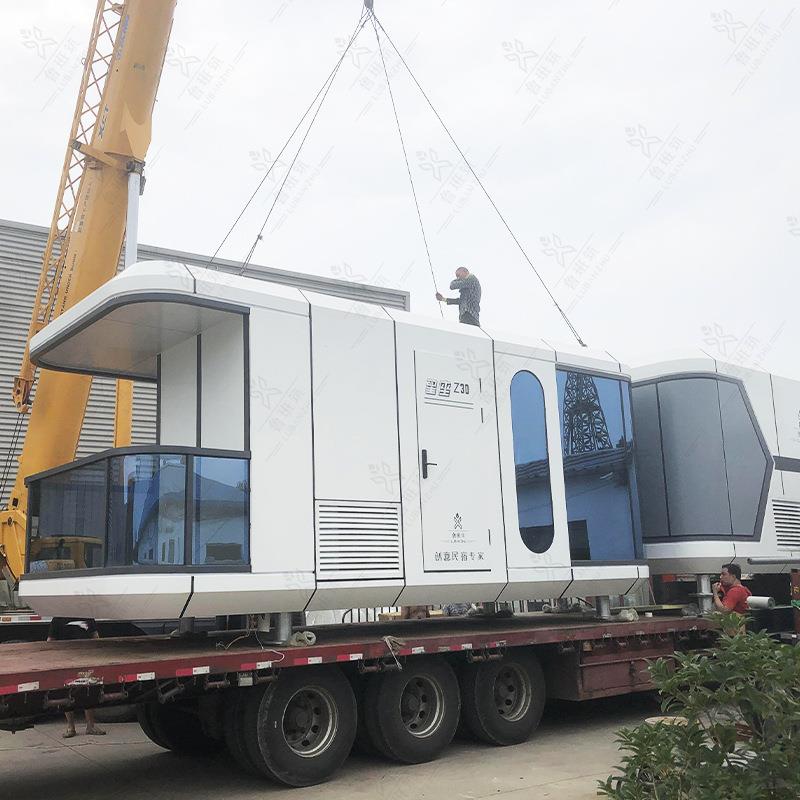 网红星空房屋助力新农村旅游发展可移动式太空舱民宿科技感体验