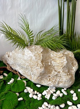 仿真石头造景摆件庭院玻璃钢雕塑草坪公园井盖园林景观装饰假石头